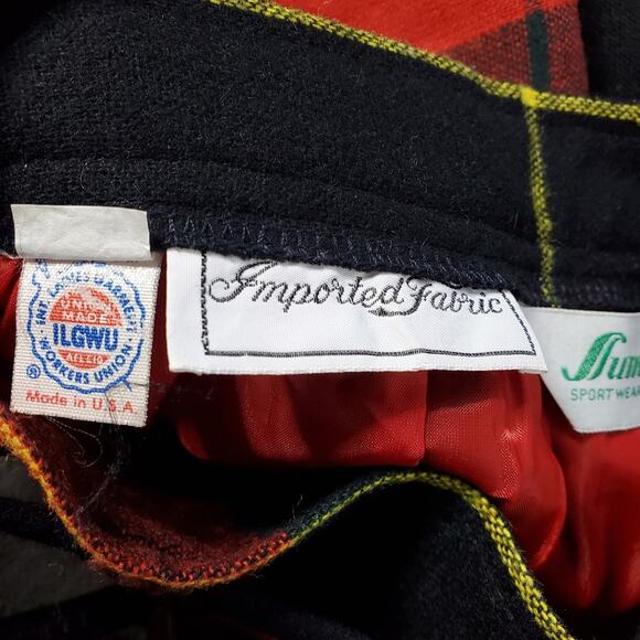 Vintage Summit Sportswear Red Plaid Skirt USA Union Made Size 8 - Picture 5 of 8